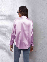 Collared Neck Buttoned Long Sleeve Shirt king-general-store-5710.myshopify.com