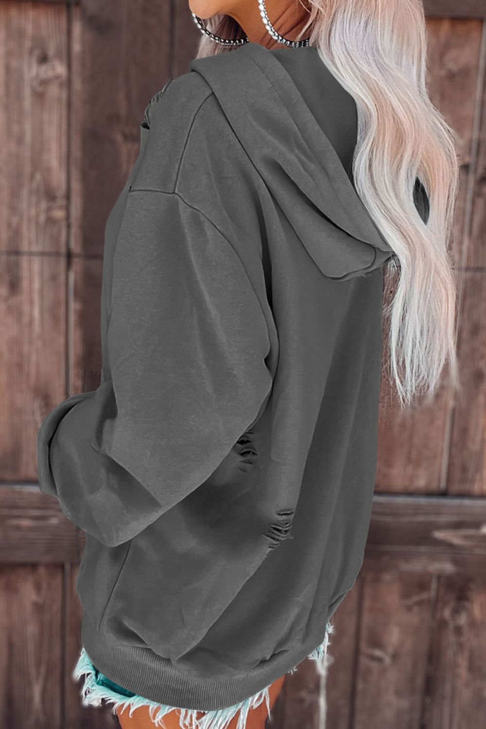 Cutout Dropped Shoulder Hoodie king-general-store-5710.myshopify.com