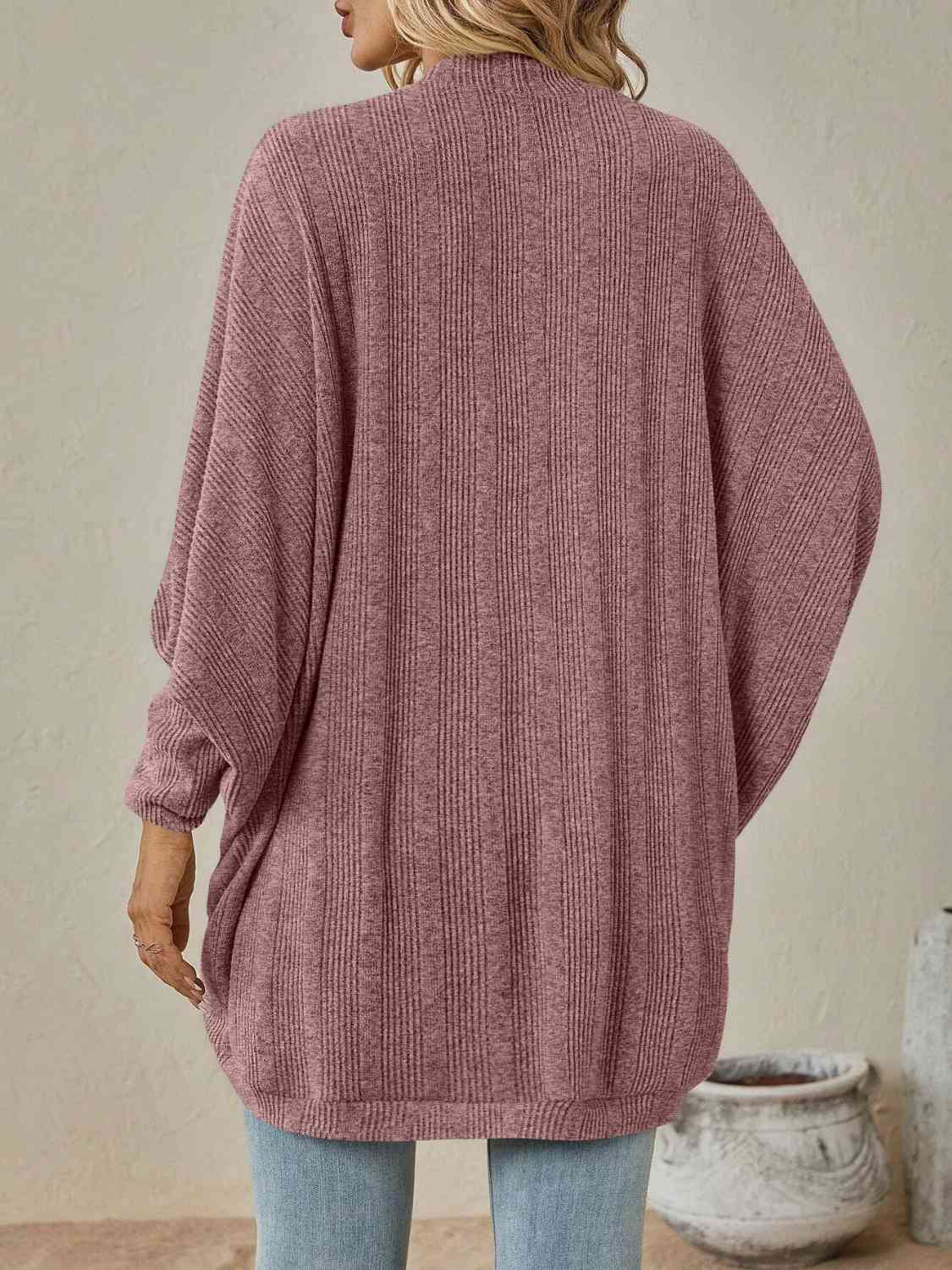 Open Front  Dropped Shoulder Cardigan king-general-store-5710.myshopify.com