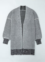 Heathered Open Front Longline Cardigan king-general-store-5710.myshopify.com