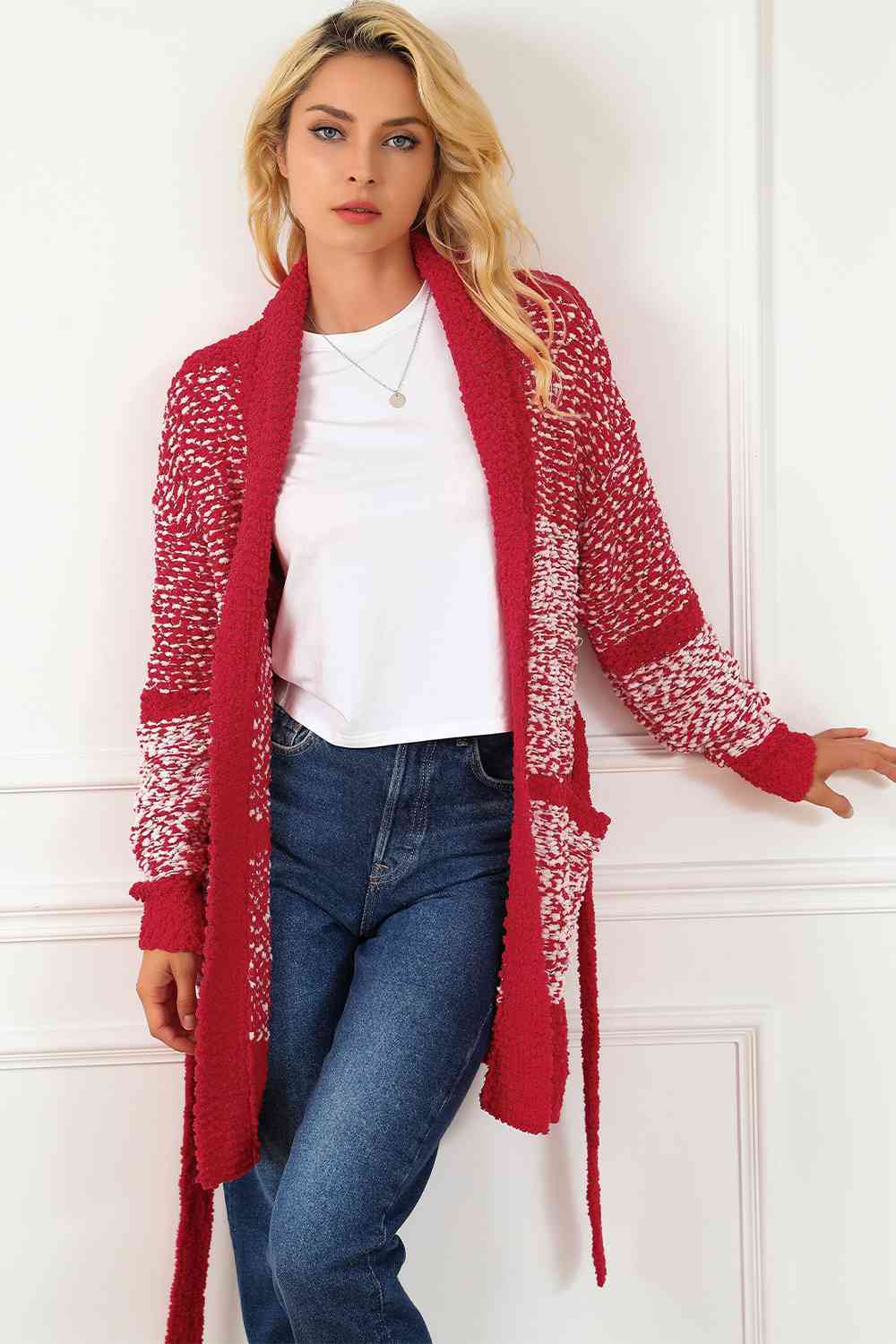 Open Front Longline Cardigan with Pockets king-general-store-5710.myshopify.com