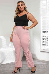 Plus Size Seamed Detail Plain Pants king-general-store-5710.myshopify.com