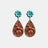 Turquoise Flower Teardrop Earrings king-general-store-5710.myshopify.com