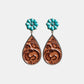 Turquoise Flower Teardrop Earrings king-general-store-5710.myshopify.com