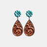 Turquoise Flower Teardrop Earrings king-general-store-5710.myshopify.com