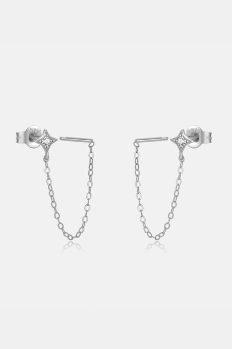 Inlaid Zircon Long Chain Stud Earrings king-general-store-5710.myshopify.com