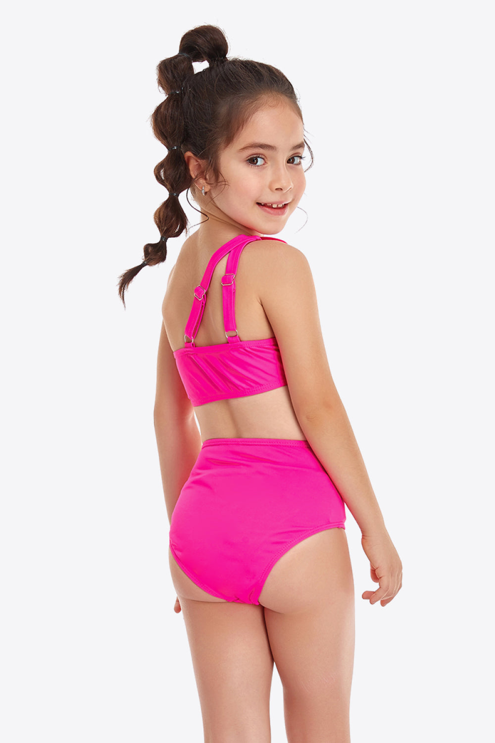 Ruffled One-Shoulder Buckle Detail Two-Piece Swim Set king-general-store-5710.myshopify.com