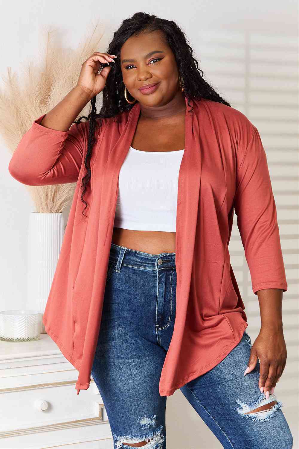 Culture Code Full Size Open Front Cardigan king-general-store-5710.myshopify.com