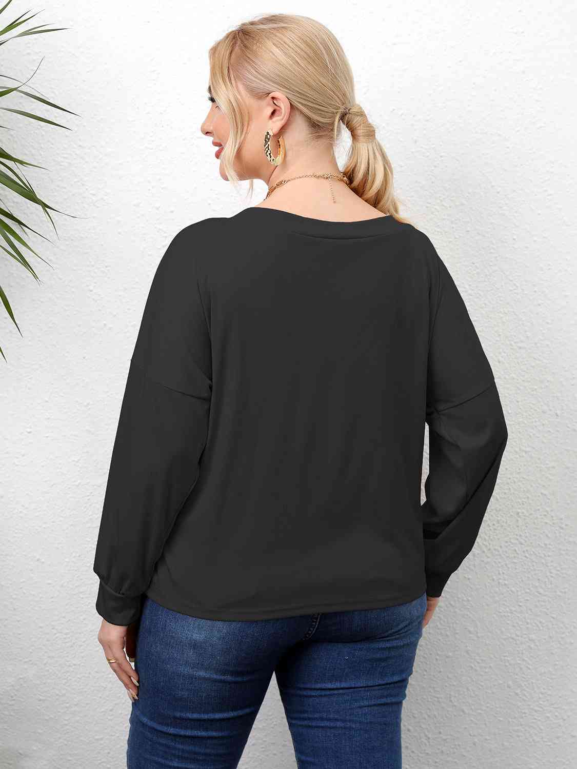 Plus Size Twisted Drop Shoulder T-Shirt king-general-store-5710.myshopify.com