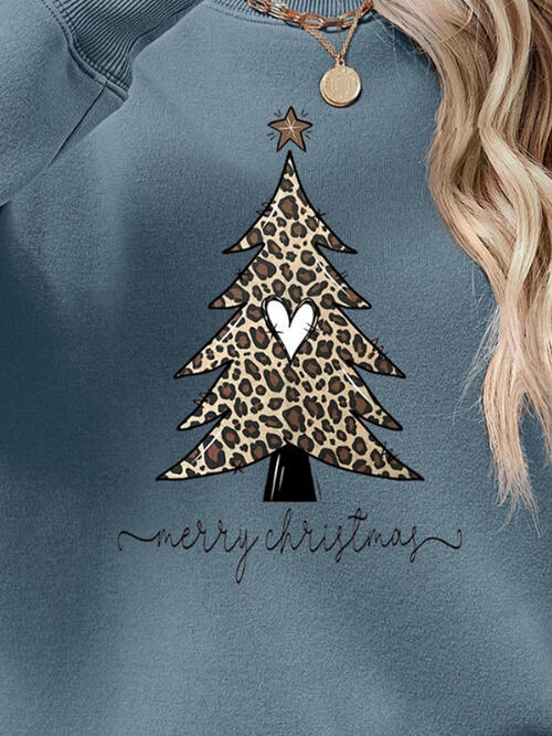 Christmas Tree Graphic Long Sleeve Sweatshirt king-general-store-5710.myshopify.com