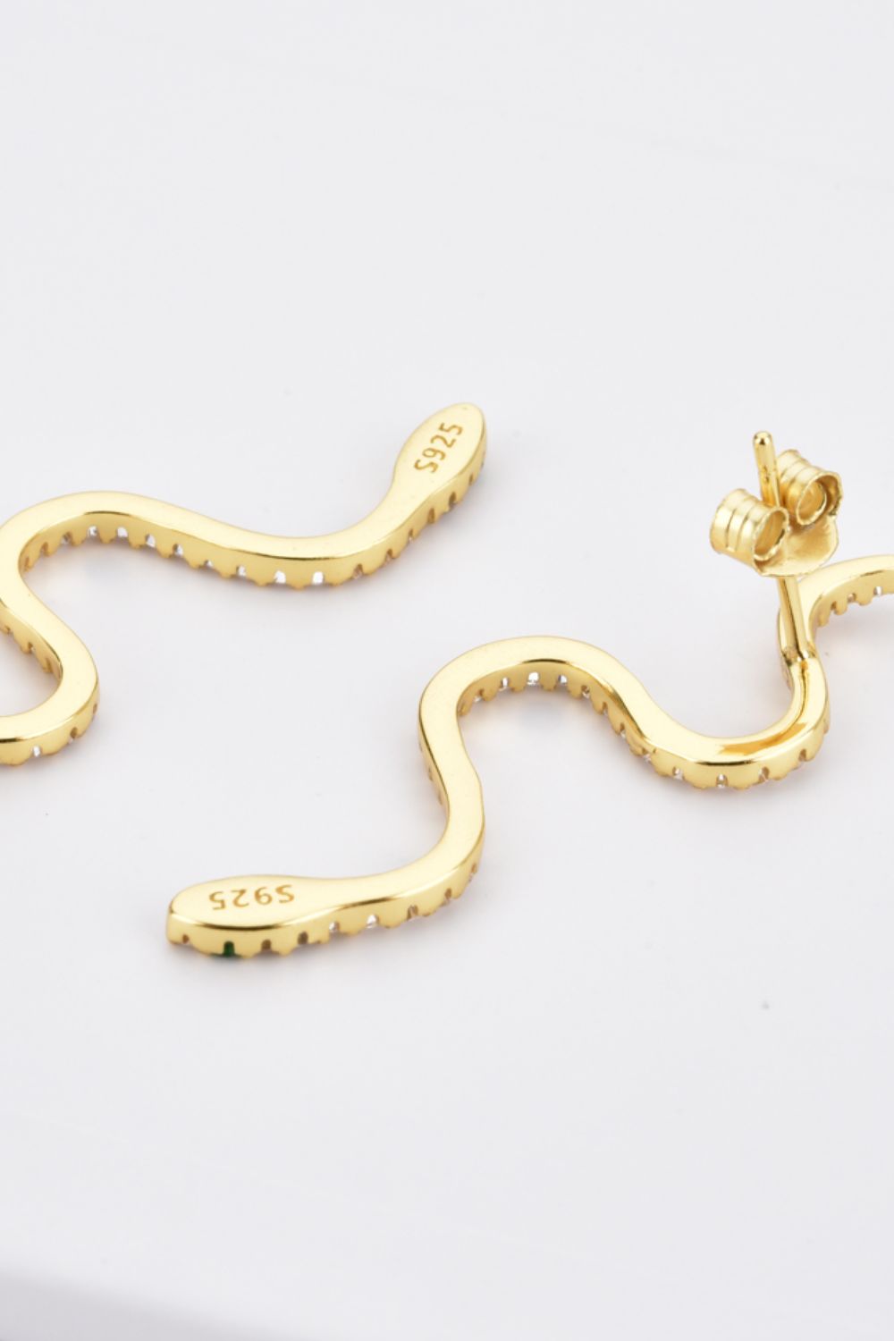 Snake-Shaped 925 Sterling Silver Earrings king-general-store-5710.myshopify.com