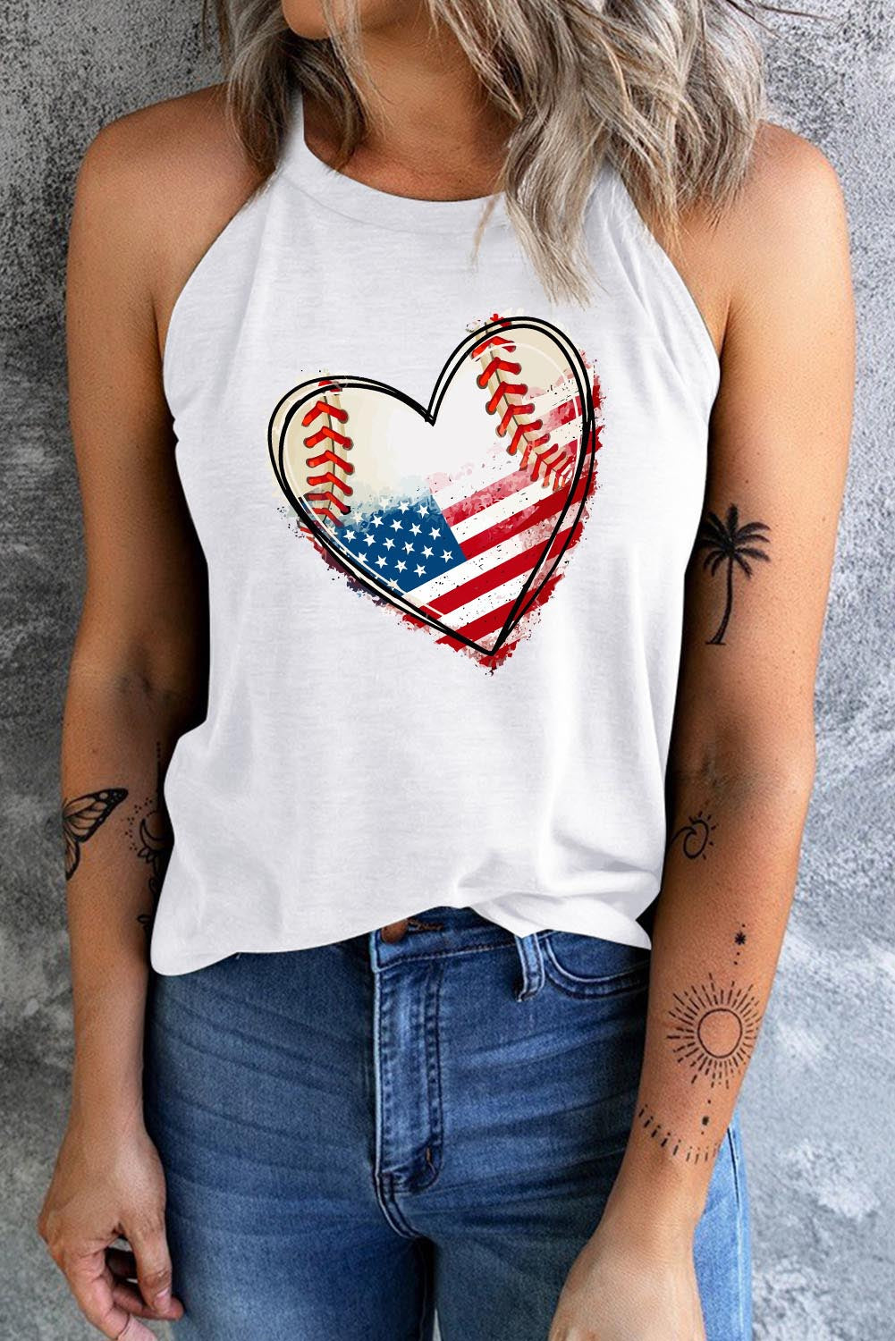 US Flag Heart Graphic Tank king-general-store-5710.myshopify.com