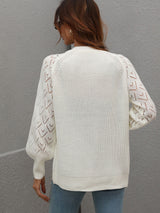 Double Take Rib-Knit Plunge Raglan Sleeve Cardigan king-general-store-5710.myshopify.com