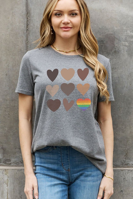 Simply Love Full Size Heart Graphic Cotton Tee king-general-store-5710.myshopify.com