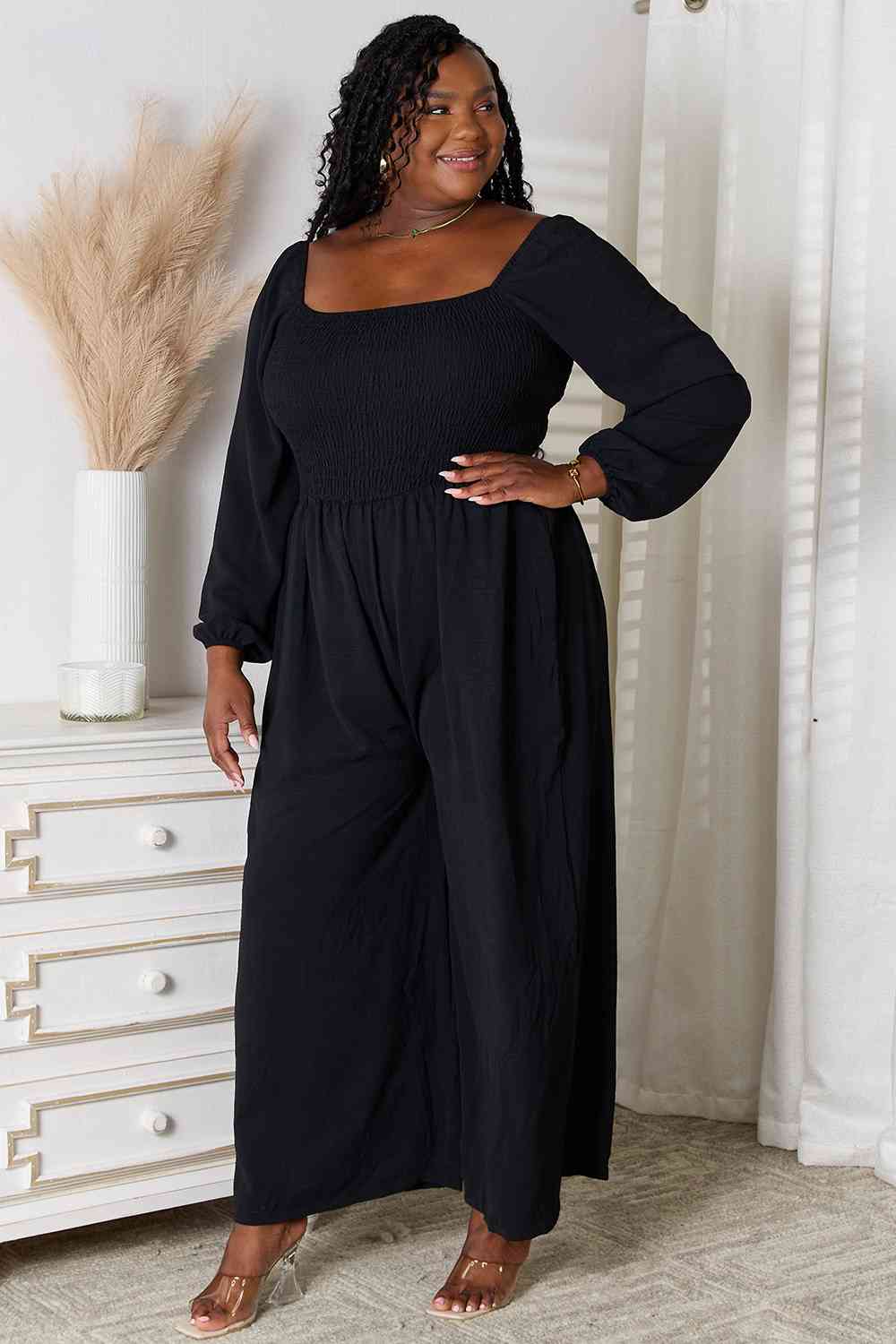 Double Take Square Neck Jumpsuit with Pockets king-general-store-5710.myshopify.com