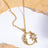 Copper 14K Gold Pleated Moon & Star Shape Pendant Necklace king-general-store-5710.myshopify.com