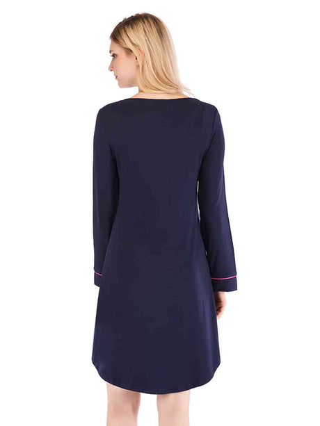 Round Neck Night Dress with Pocket king-general-store-5710.myshopify.com