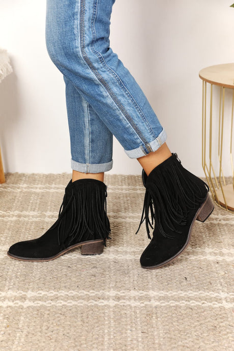 Legend Women's Fringe Cowboy Western Ankle Boots king-general-store-5710.myshopify.com