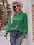 Eyelet Notched Neck Flounce Sleeve Blouse king-general-store-5710.myshopify.com