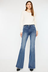 Kancan Cat's Whiskers High Waist Flare Jeans