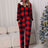 Plaid Zip Front Long Sleeve Hooded Lounge Jumpsuit king-general-store-5710.myshopify.com