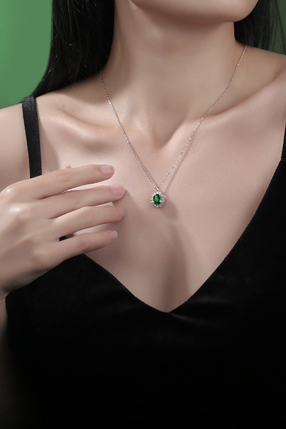 1.5 Carat Lab-Grown Emerald 925 Sterling Silver Necklace king-general-store-5710.myshopify.com