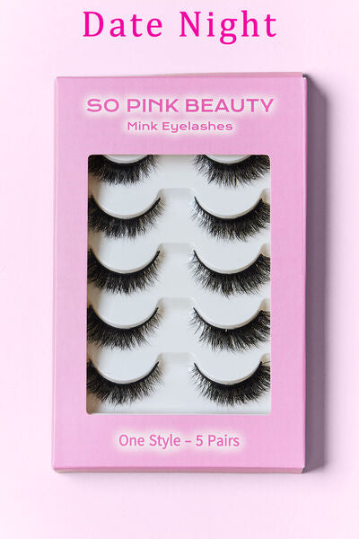 SO PINK BEAUTY Mink Eyelashes 5 Pairs king-general-store-5710.myshopify.com