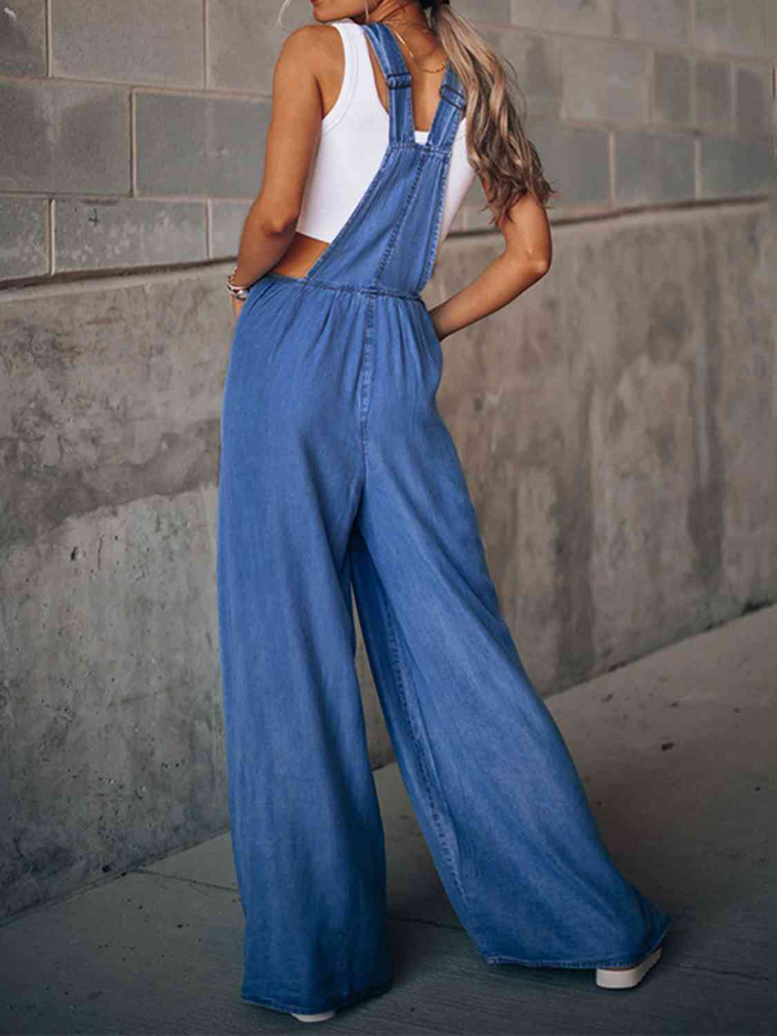 Wide Leg Denim Overalls king-general-store-5710.myshopify.com