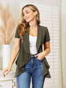 Ninexis Open Front Short Sleeve Full Size Cardigan king-general-store-5710.myshopify.com