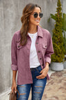 Corduroy Long Sleeve Button-Up Shirt Jacket king-general-store-5710.myshopify.com