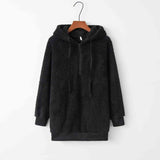 Quarter-Zip Drawstring Teddy Hoodie king-general-store-5710.myshopify.com