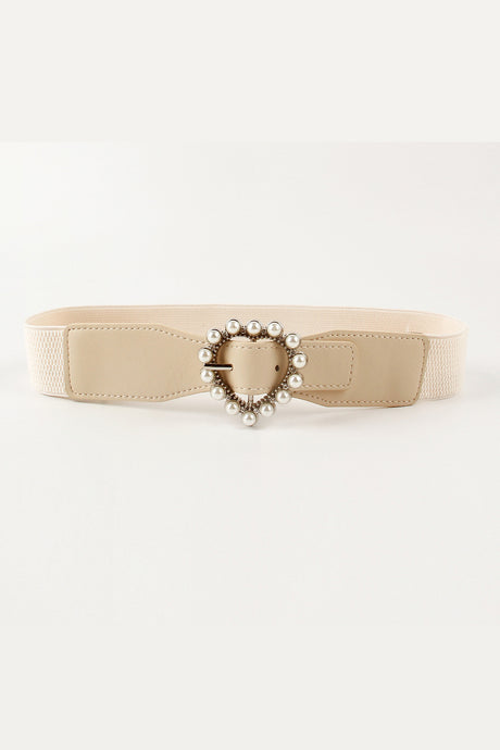 Pearl Heart Buckle Elastic Belt king-general-store-5710.myshopify.com