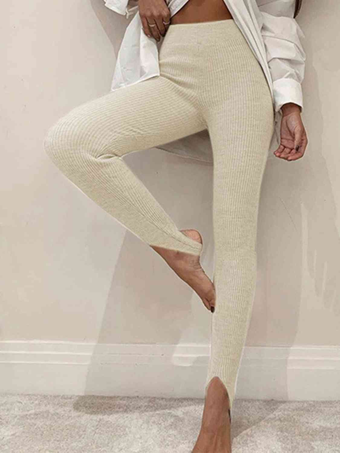 Ribbed Mid Waist Leggings king-general-store-5710.myshopify.com