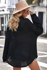 Waffle-knit Collared Neck Dropped Shoulder Shirt king-general-store-5710.myshopify.com