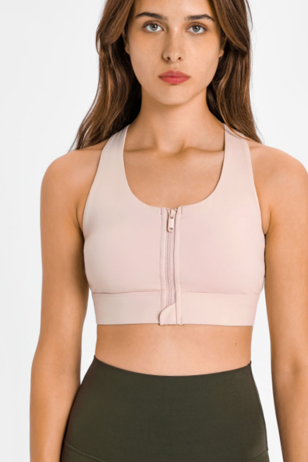 Zip Up Racerback Sports Bra king-general-store-5710.myshopify.com