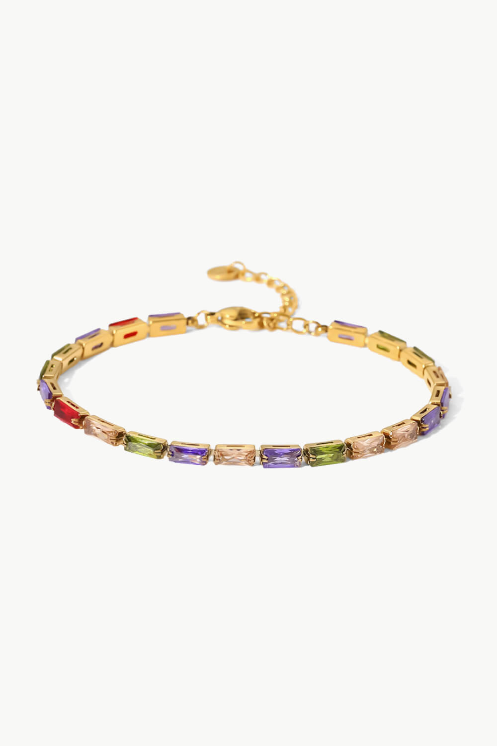 18K Gold Plated Multicolored Cubic Zirconia Bracelet king-general-store-5710.myshopify.com