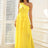 Cutout One-Shoulder Tie Waist Dress in Yellow king-general-store-5710.myshopify.com