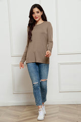 Basic Bae Full Size Round Neck Long Sleeve Top king-general-store-5710.myshopify.com