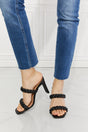 MMShoes In Love Double Braided Block Heel Sandal in Black king-general-store-5710.myshopify.com