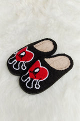 Melody Love Heart Print Plush Slippers king-general-store-5710.myshopify.com