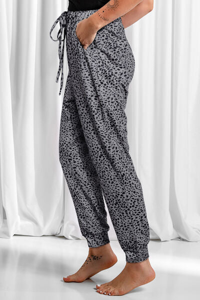 Full Size Leopard Drawstring Pocketed Pants king-general-store-5710.myshopify.com