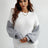 Two-Tone Rib-Knit Dropped Shoulder Sweater king-general-store-5710.myshopify.com