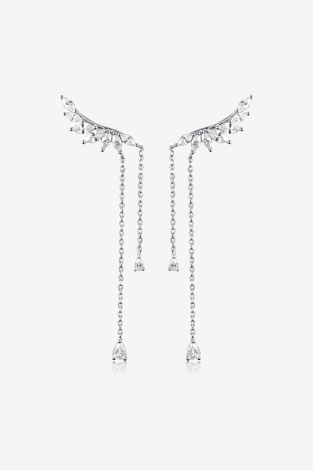 Platinum-Plated Crawl Earrings king-general-store-5710.myshopify.com