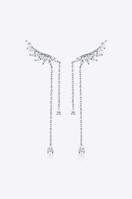 Platinum-Plated Crawl Earrings king-general-store-5710.myshopify.com