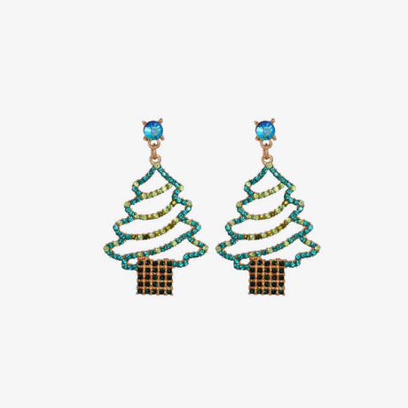 Rhinestone Alloy Christmas Tree Earrings king-general-store-5710.myshopify.com