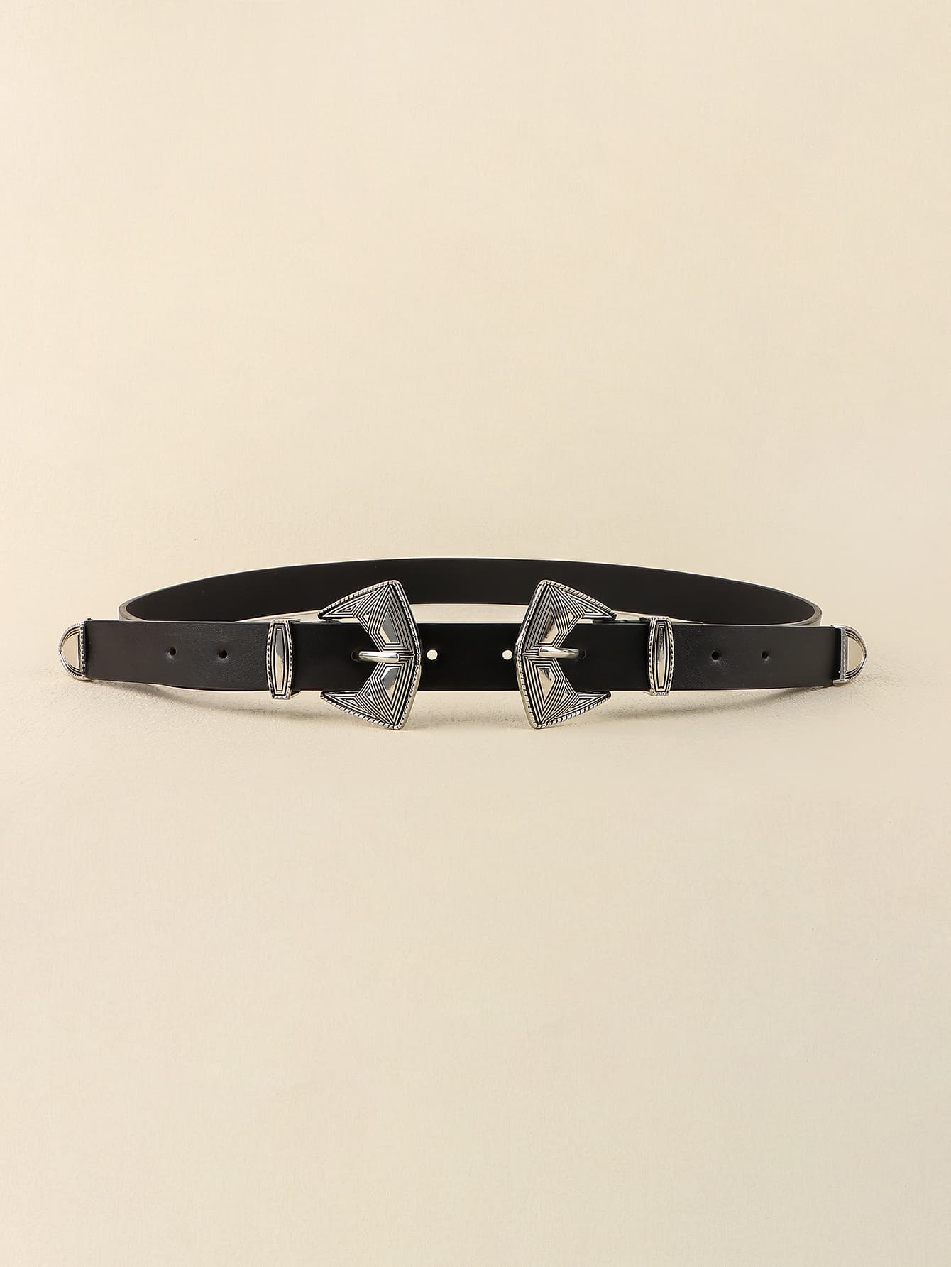 Double Buckle PU Leather Belt king-general-store-5710.myshopify.com