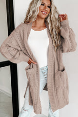 Cable-Knit Dropped Shoulder Cardigan king-general-store-5710.myshopify.com