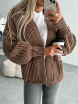 Open Front Dropped Shoulder Cardigan king-general-store-5710.myshopify.com