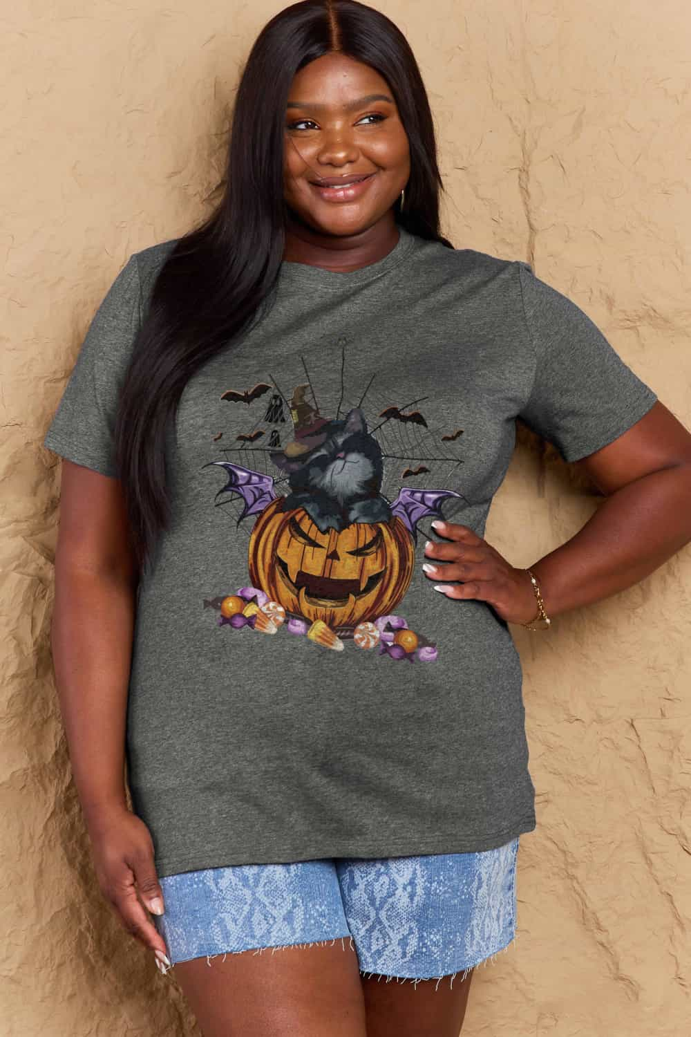 Simply Love Full Size Jack-O'-Lantern Graphic T-Shirt king-general-store-5710.myshopify.com