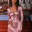 Tied Sweetheart Neck Long Sleeve Night Dress king-general-store-5710.myshopify.com